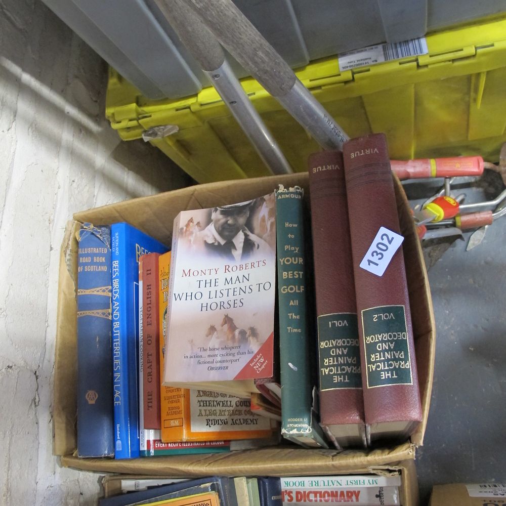 Lot 1302: box of books