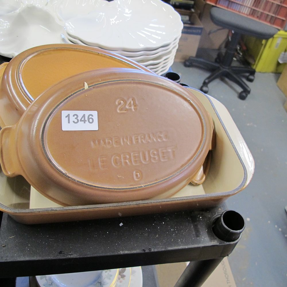 Lot 1346: le creuset oven dishes