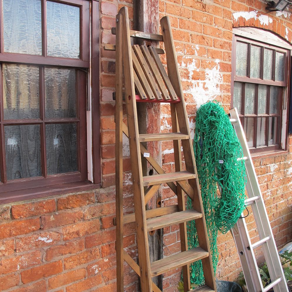 Lot 1362: wooden ladders
