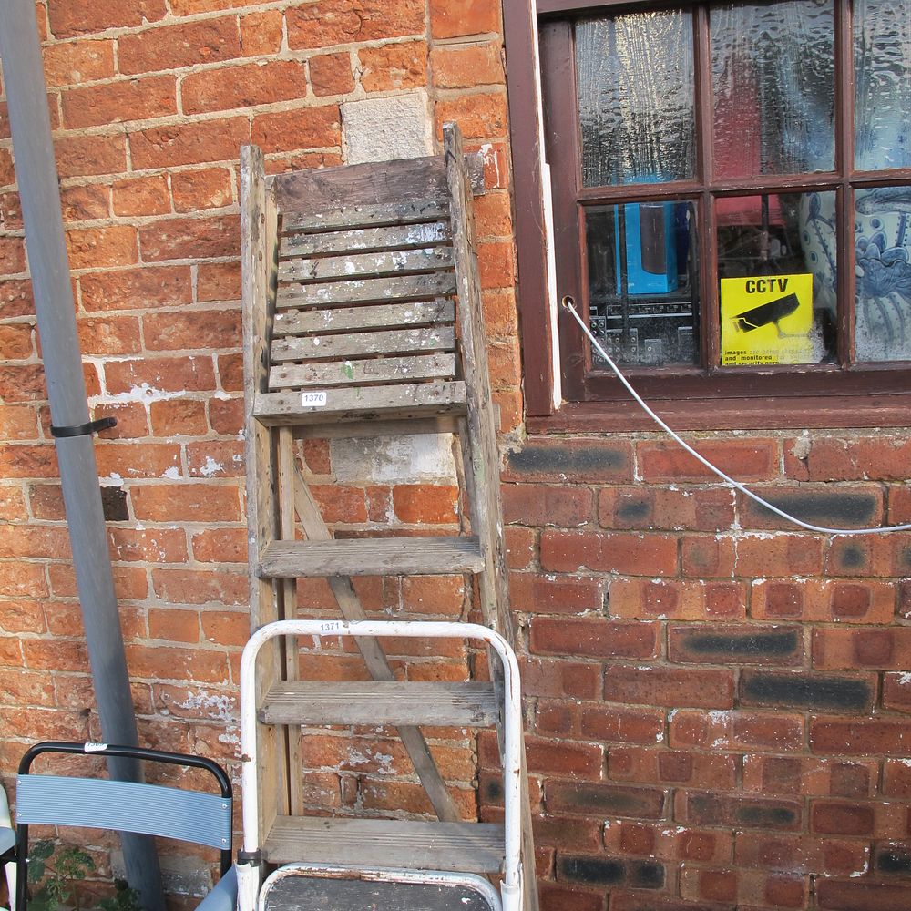 Lot 1370: wooden ladder