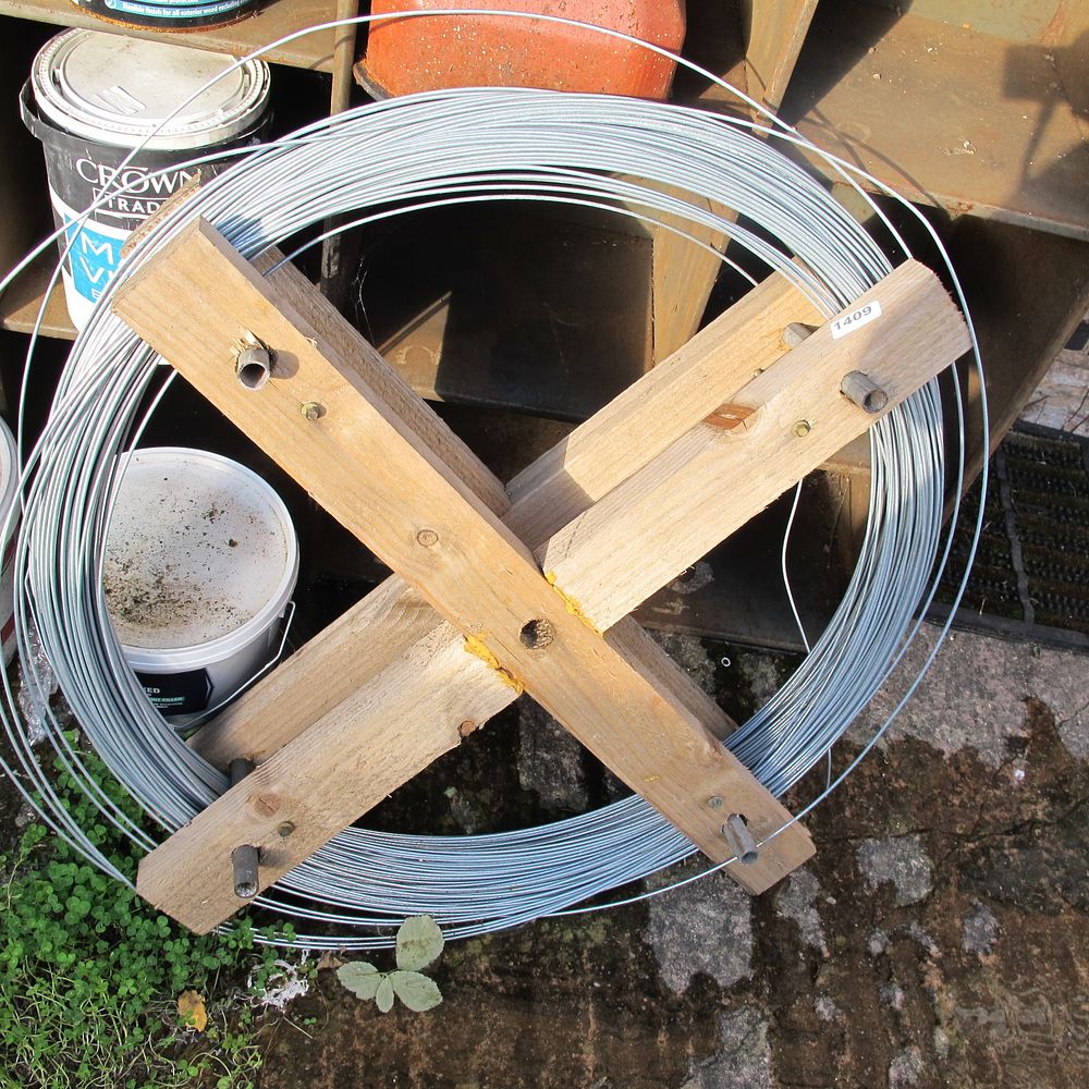 Lot 1409: wire on a reel