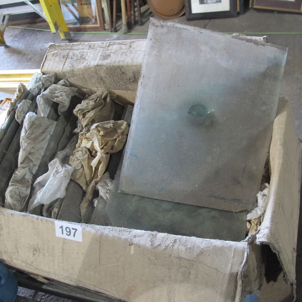 Lot 197: A quantity of antique bullseye glass panes