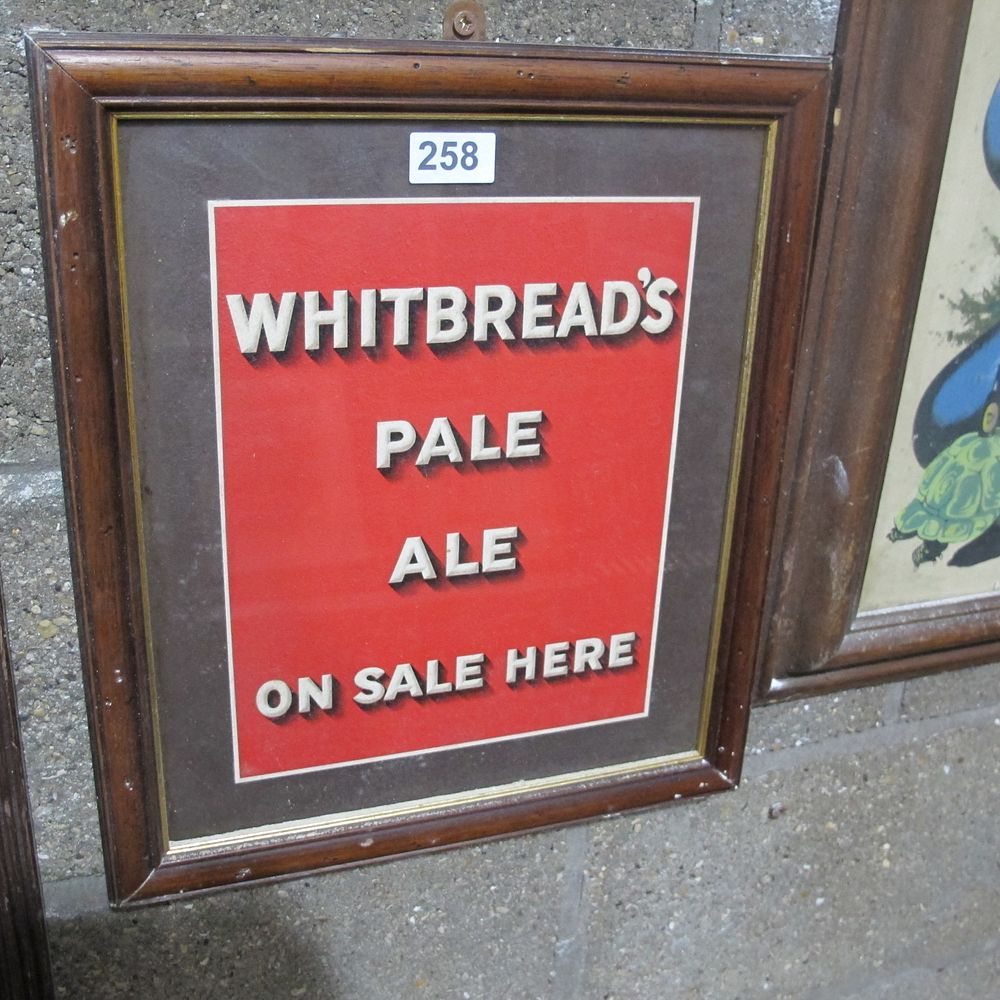 Lot 258: Framed and glazed Whitbread advertisement