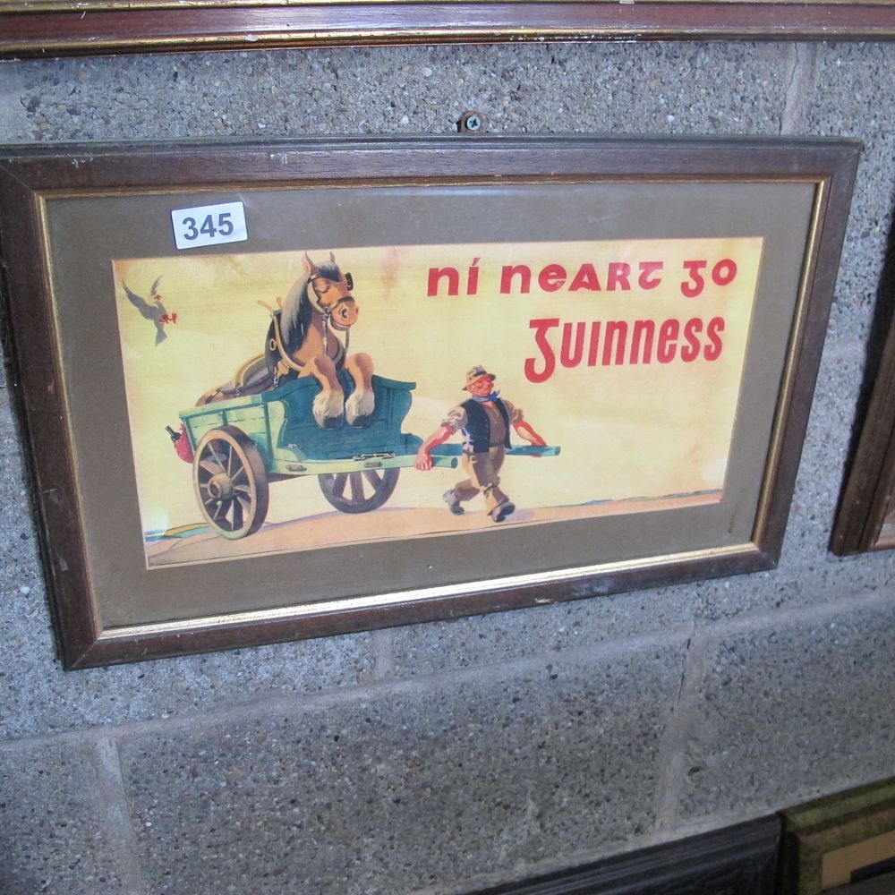 Lot 345: Famed and glazed Irish Guinness advertisement