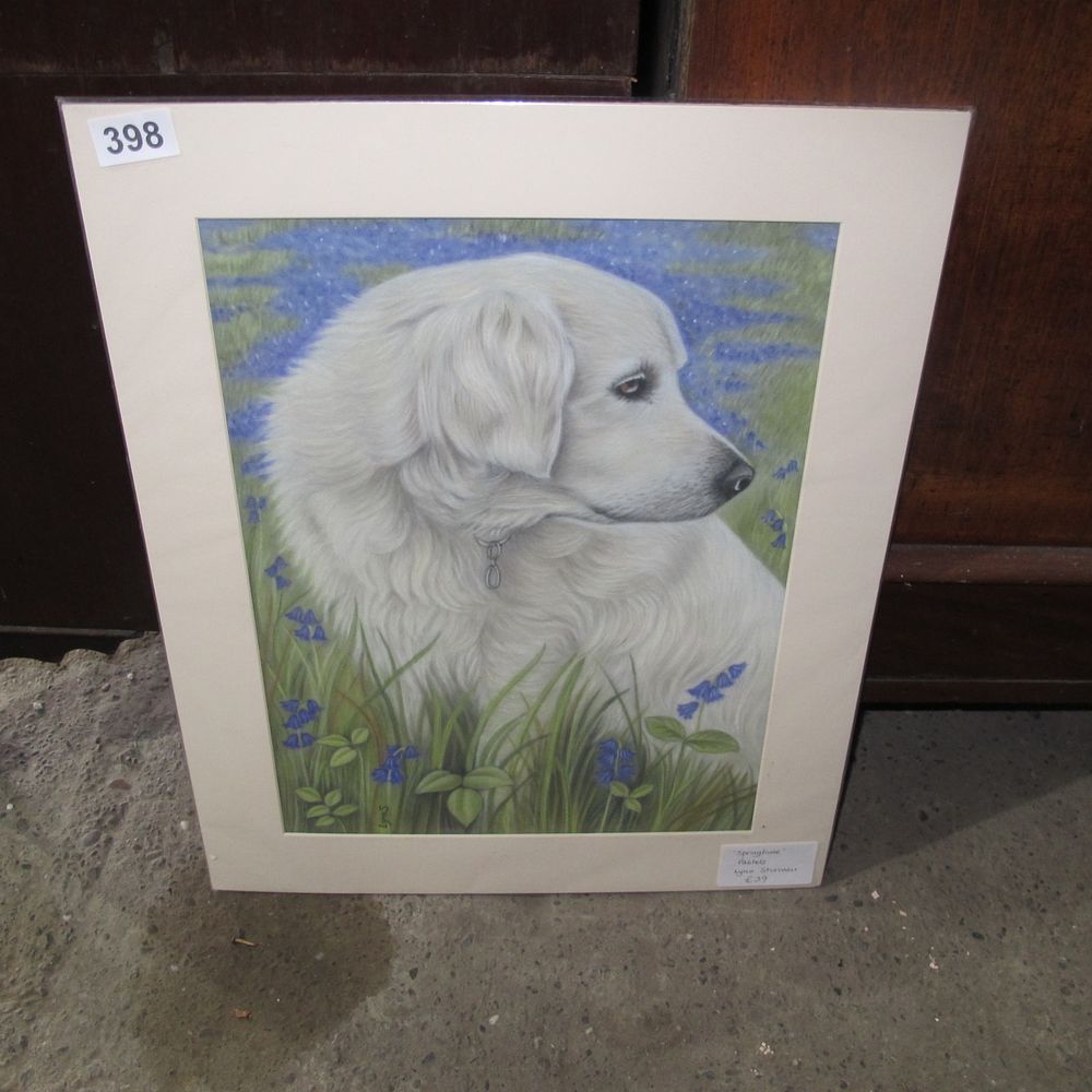 Lot 398: Lynn Sturman Springtime pastels portrait of a beautiful...