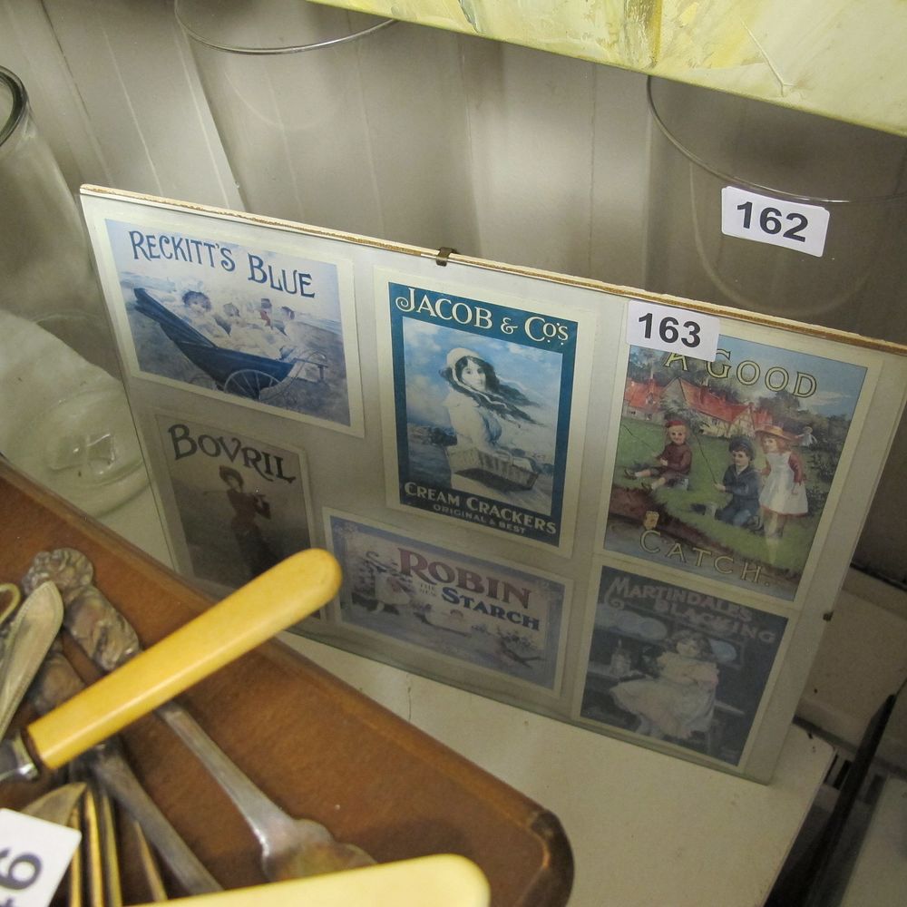 Lot 163: mounted advertising postcards