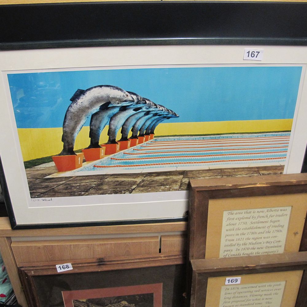 Lot 167: Framed and glazed abstract art work