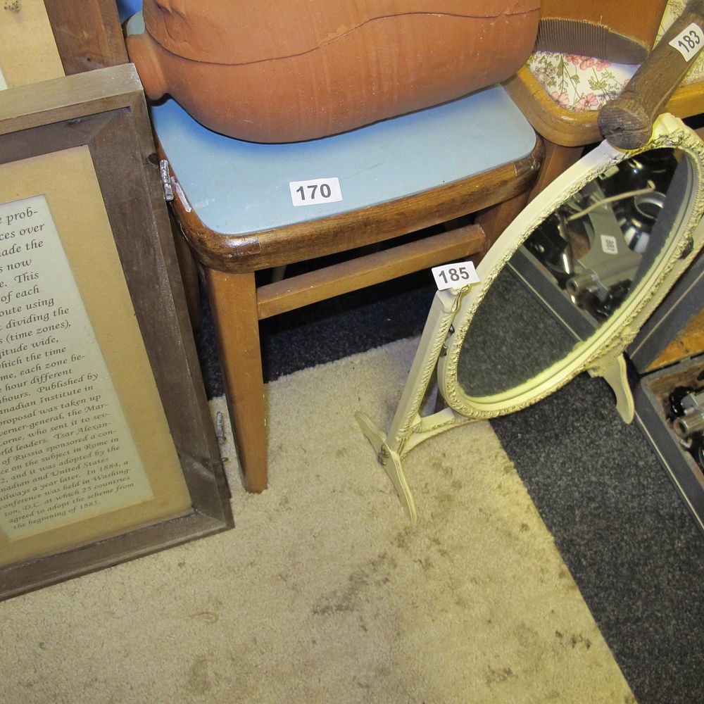 Lot 170: vintage wooden kitchen stool