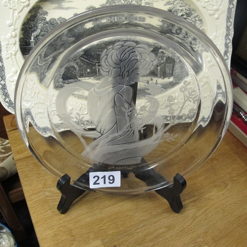Lot 219: engraved glass plate