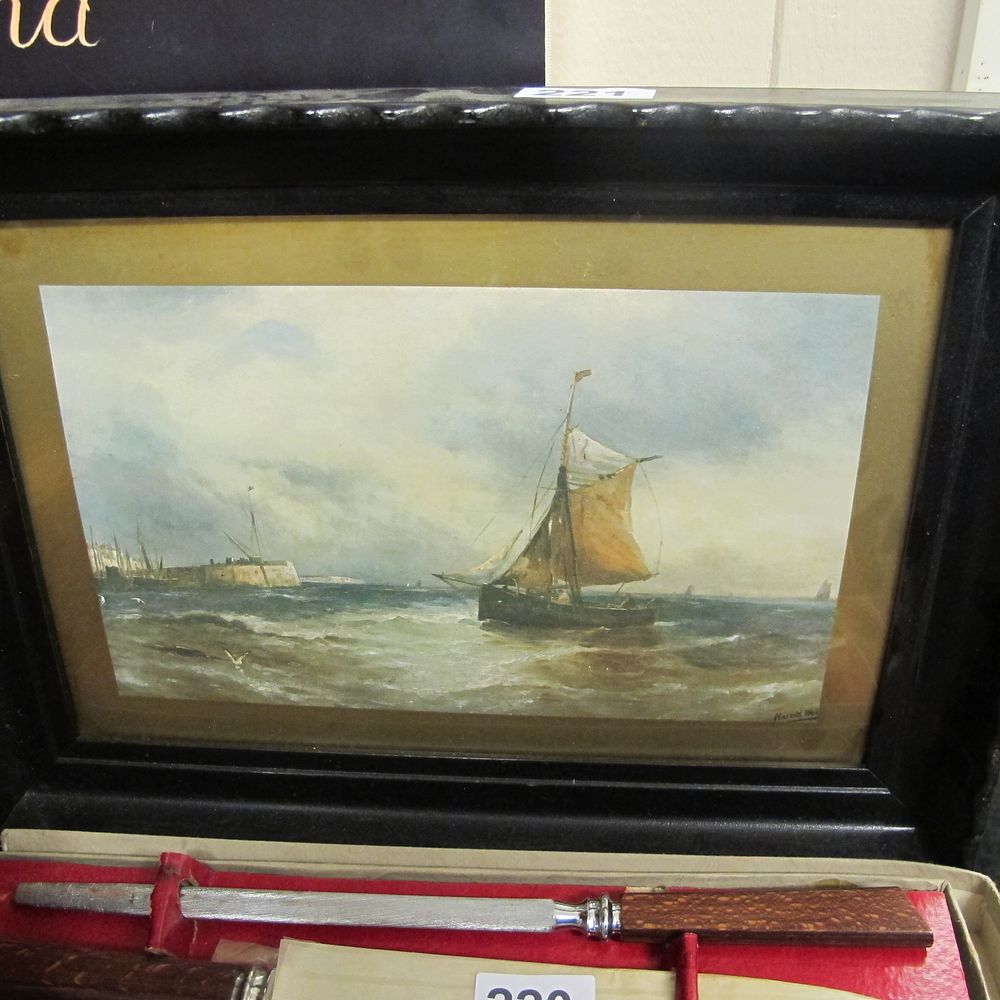 Lot 221: framed and glazed Naval picture