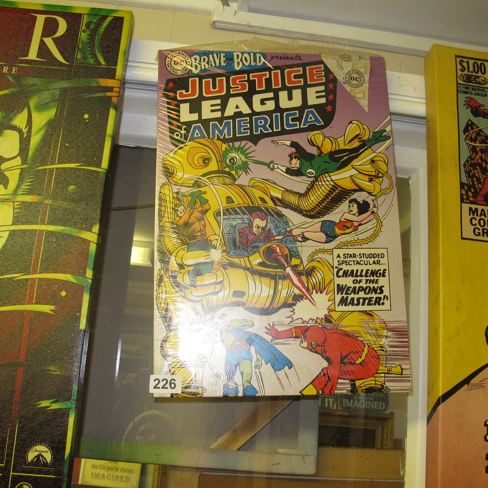 Lot 226: Justice League wall art