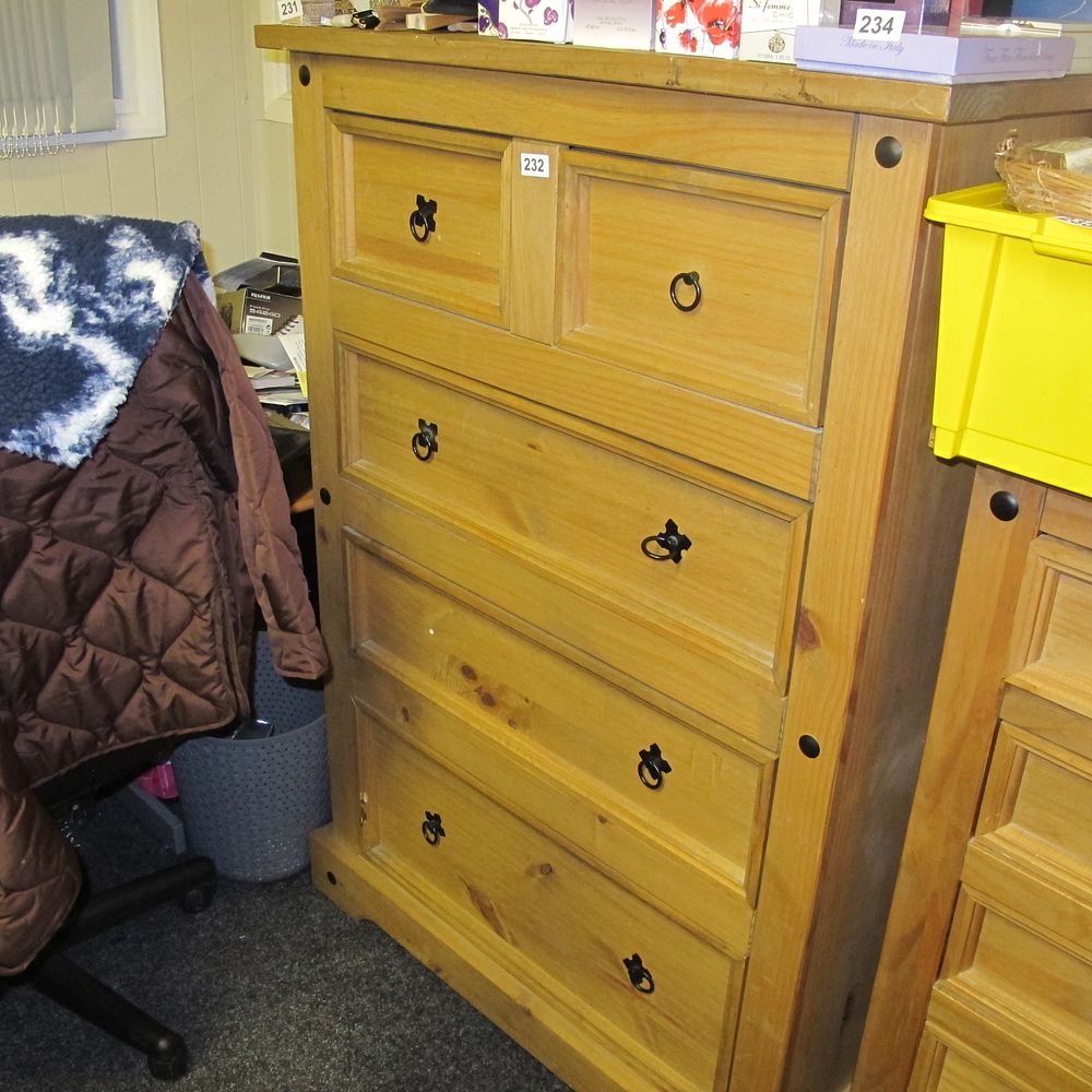 Lot 232: corona chest of drawers