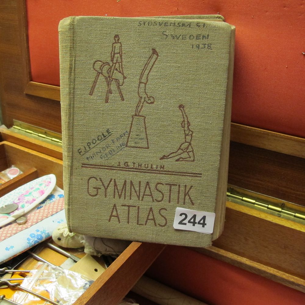 Lot 244: rare gymnastik atlas book owned by two olympic...