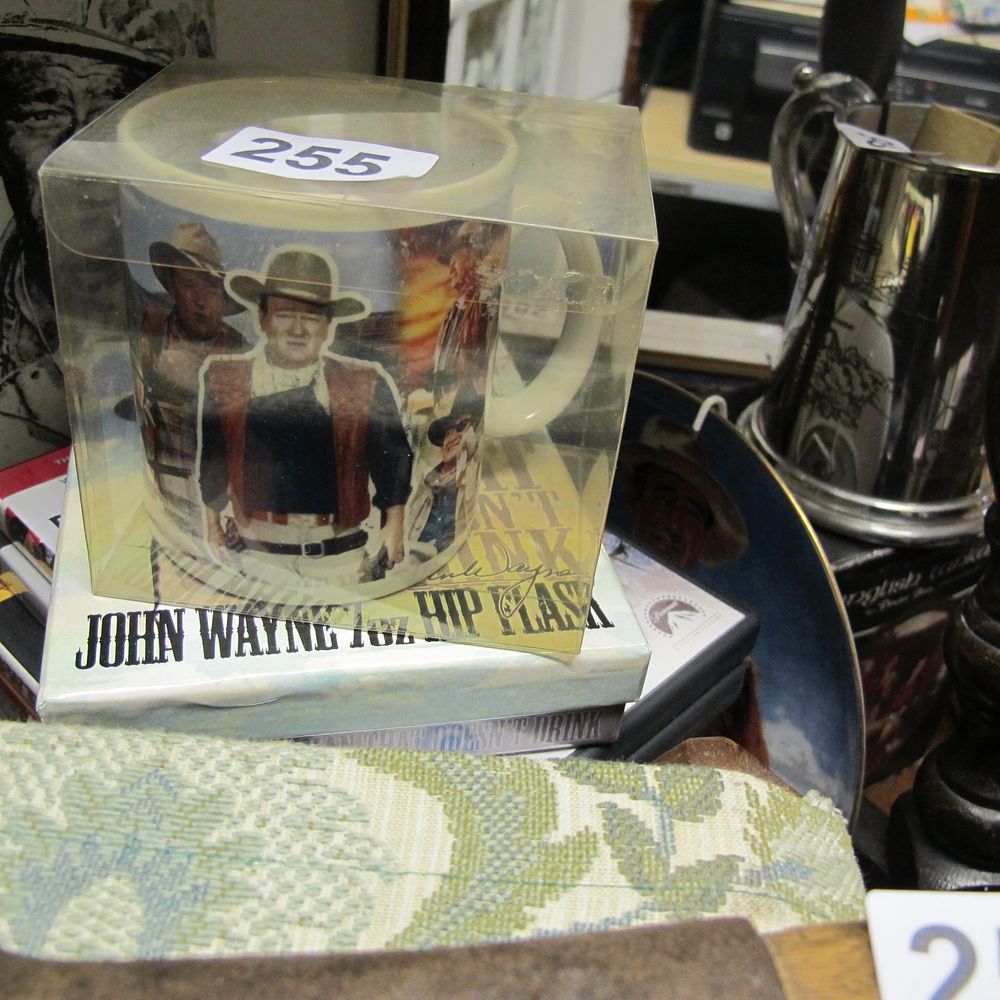 Lot 255: John Wayne items inc a brand new hip...