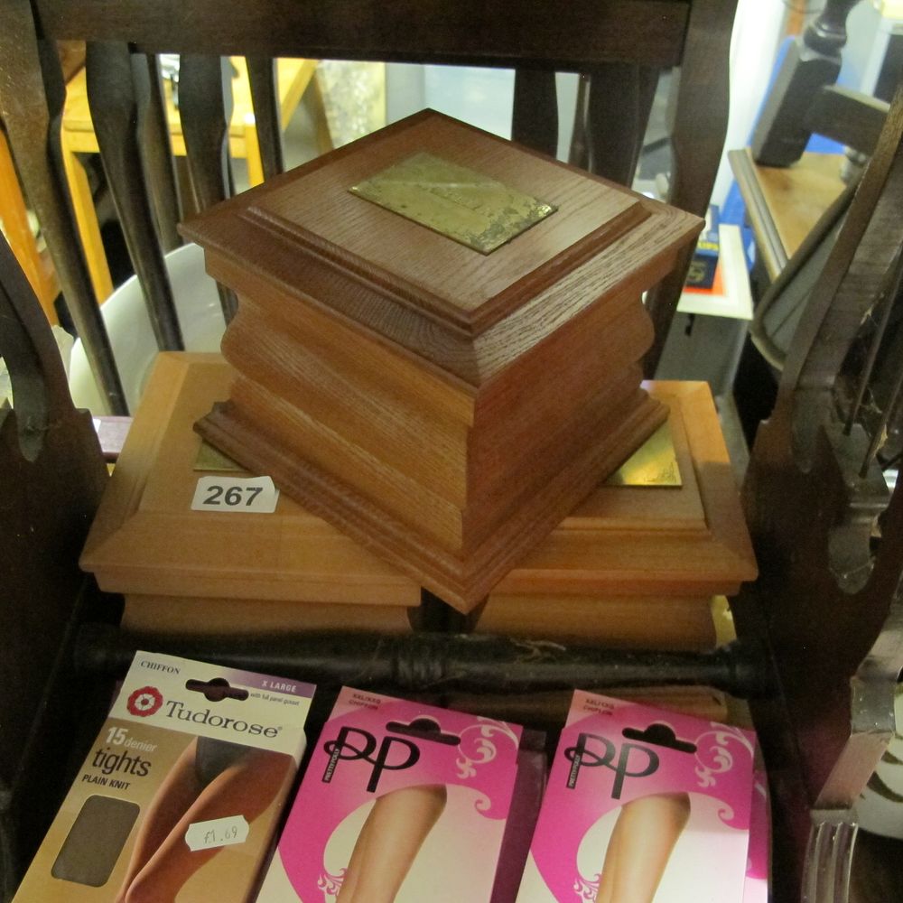 Lot 267: 3 wooden storage containers