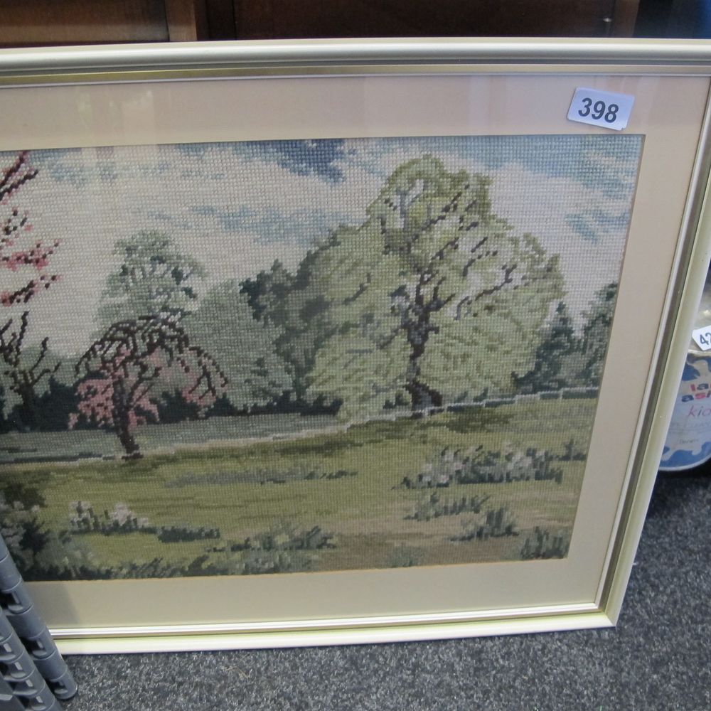 Lot 398: framed and glazed cross stitch
