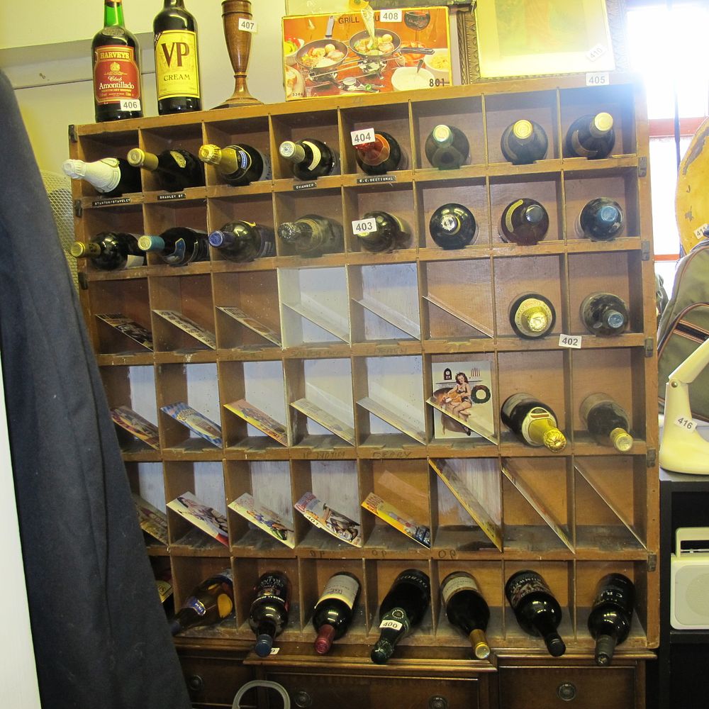 Lot 405: reclaimed pigeon hole organiser from post office in...