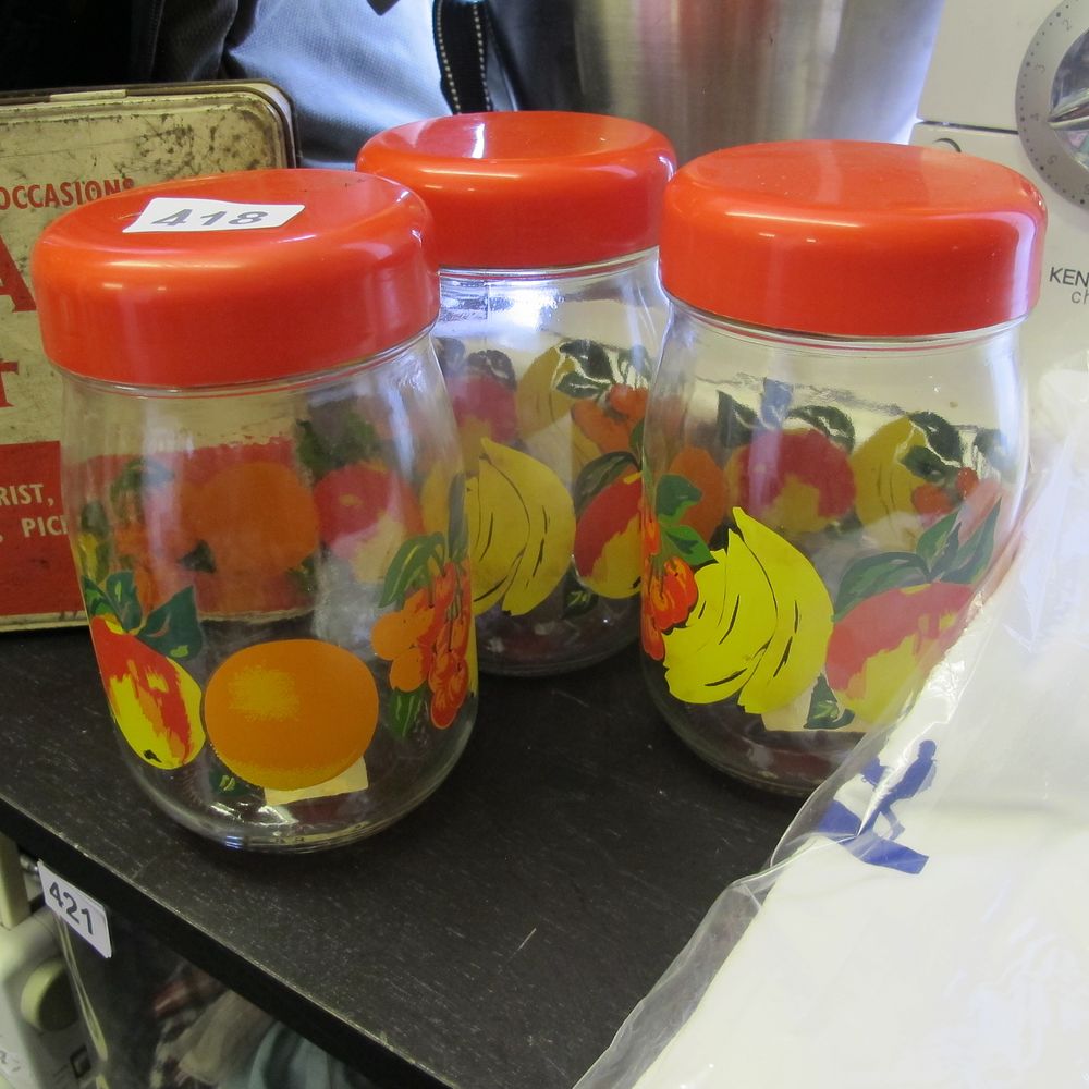 Lot 418: vintage storage jars