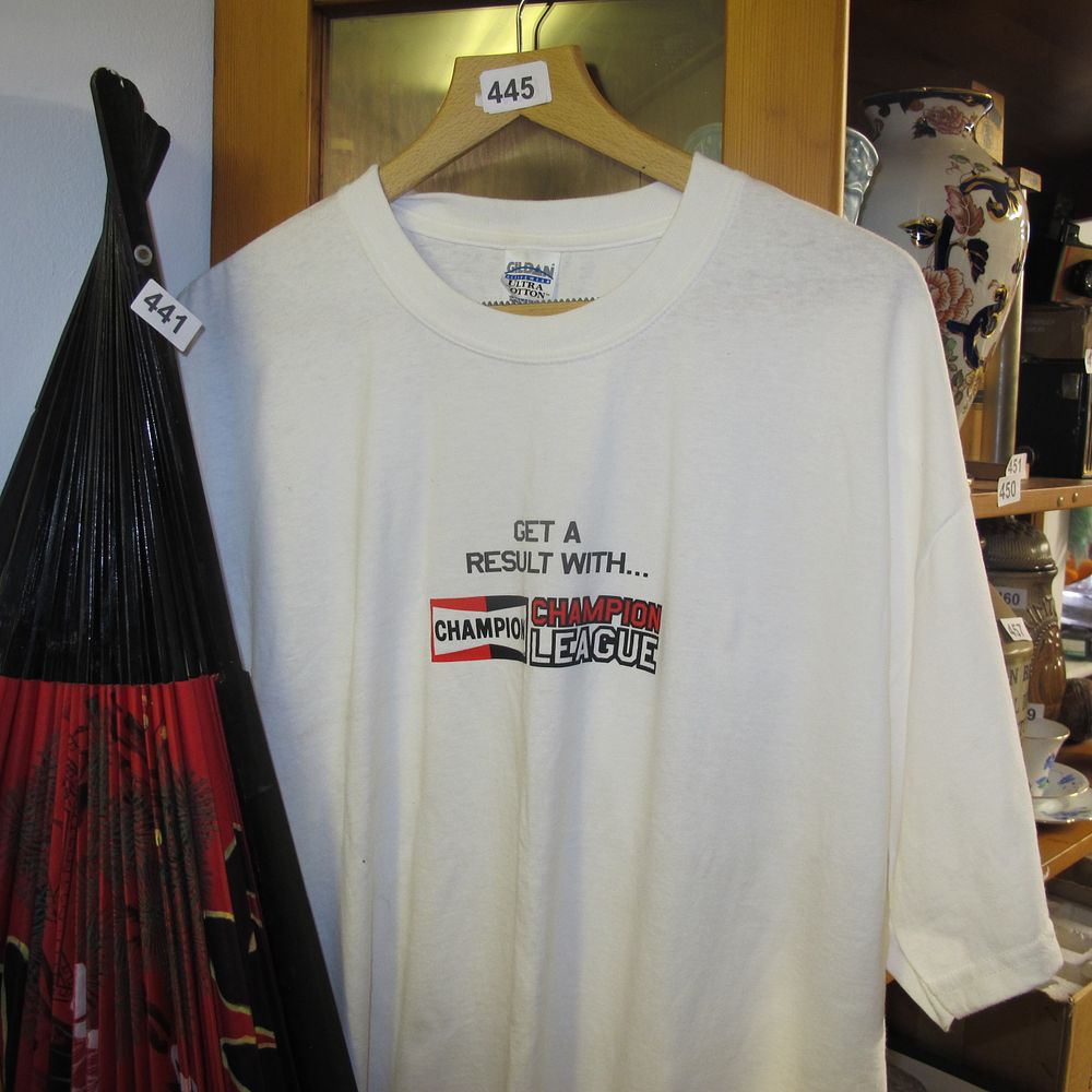 Lot 445: champions league t-shirt