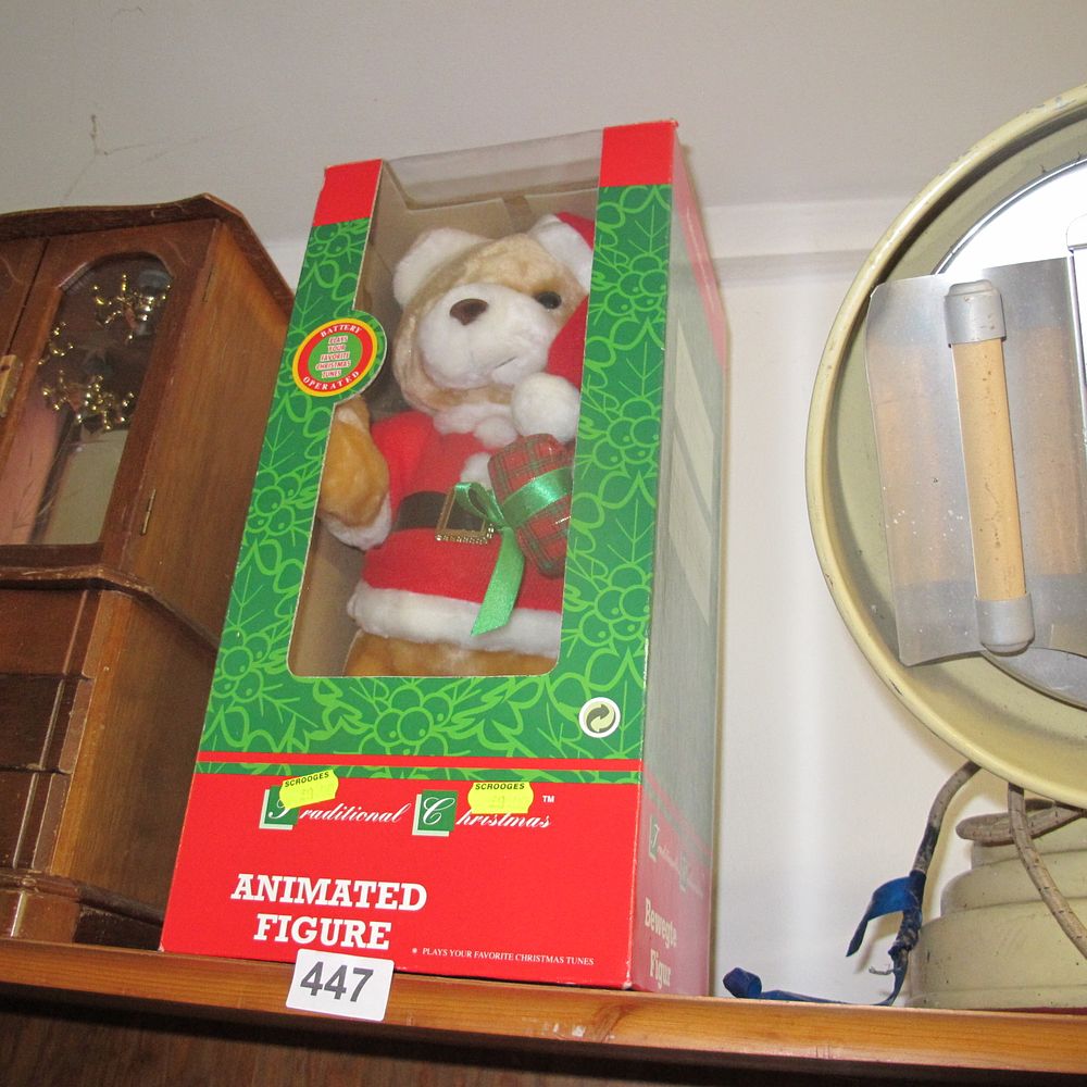 Lot 447: animated Christmas teddy