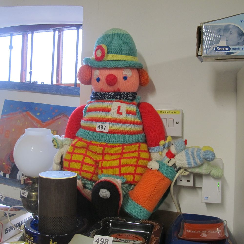 Lot 497: hand knitted Golfing doll