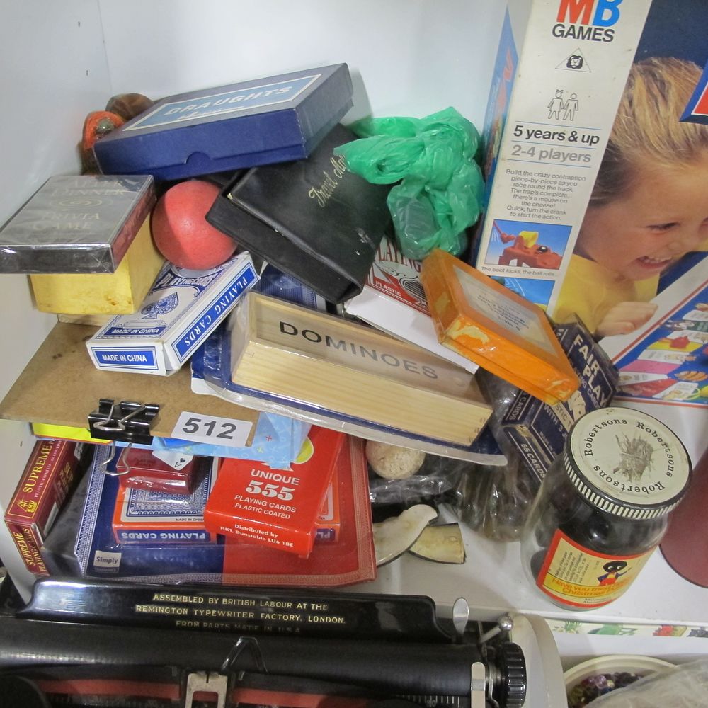 Lot 512: playing cards etc