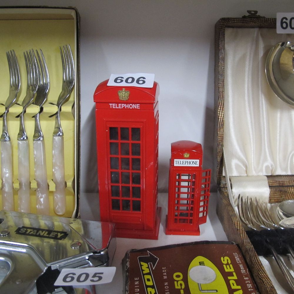 Lot 606: telephone boxes