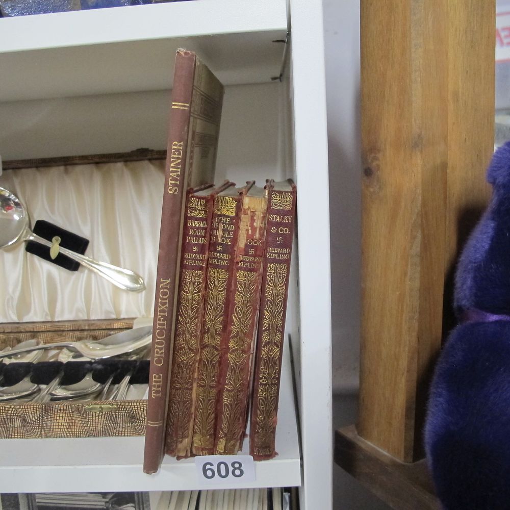 Lot 608: vintage books, mainly Rudyard Kipling