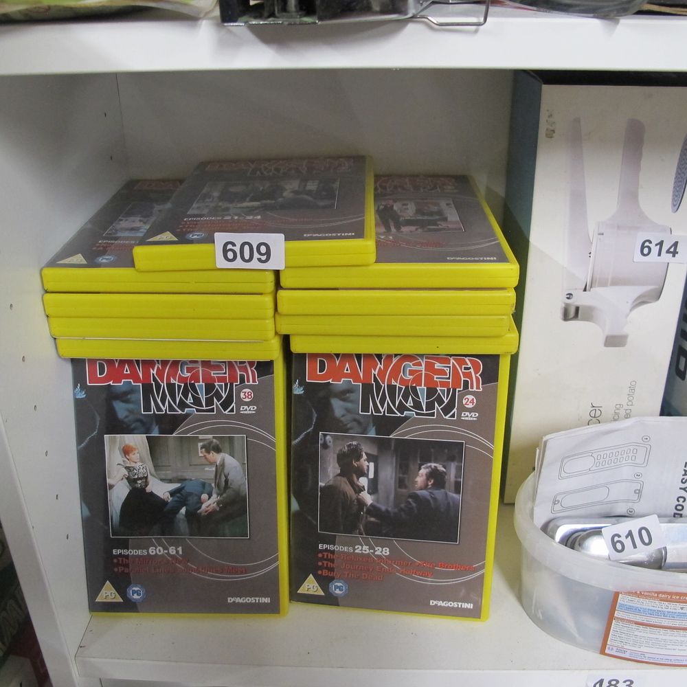 Lot 609: qty of Danger Man DVDs