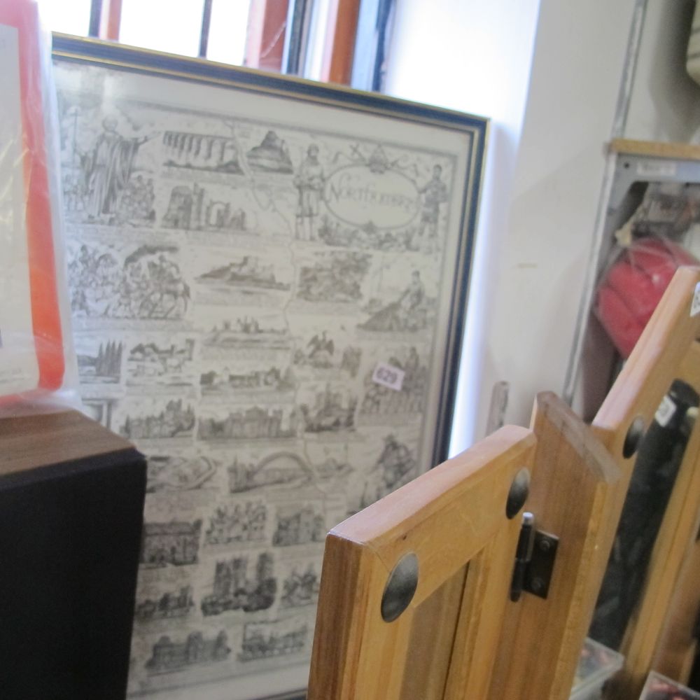 Lot 629: framed and glazed print