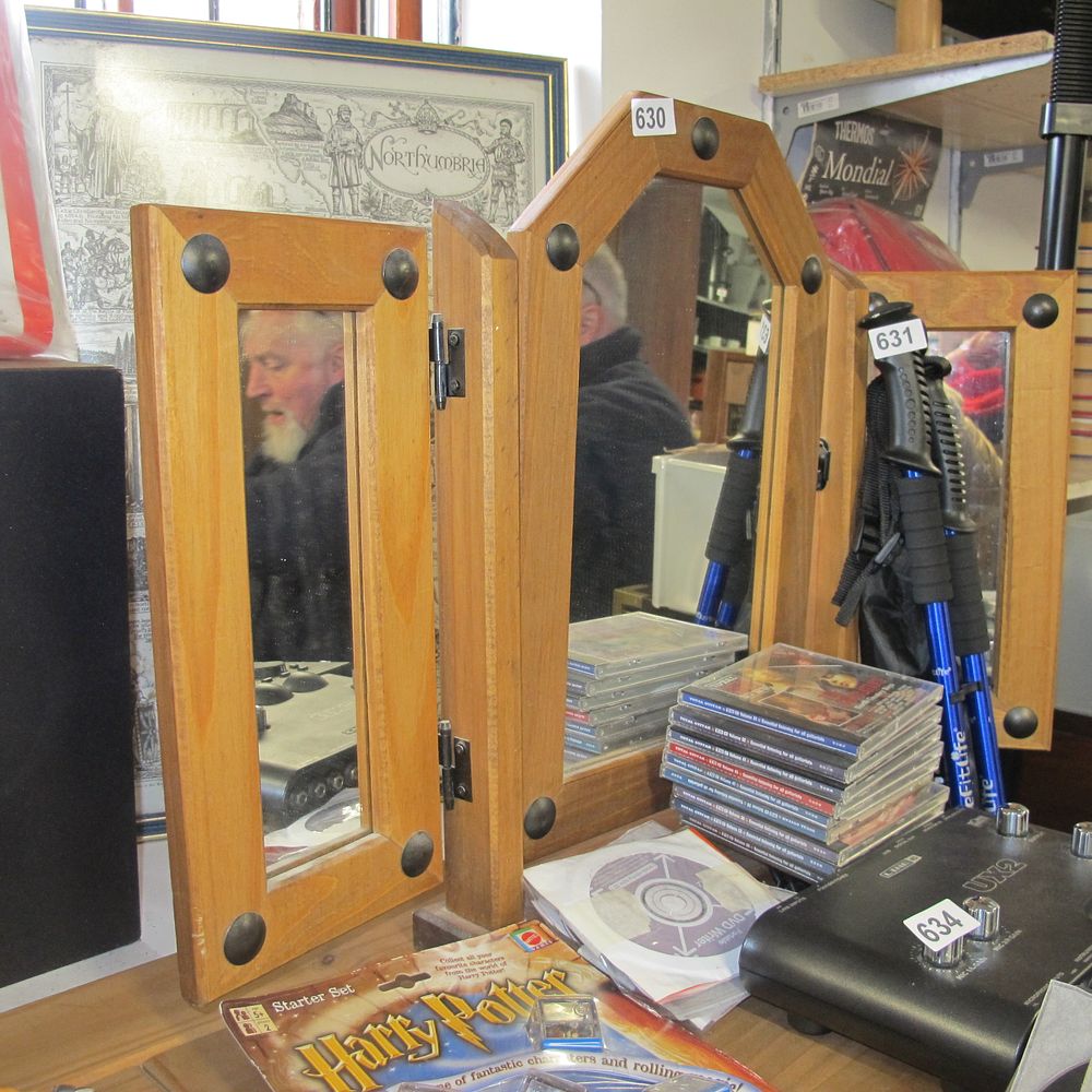 Lot 630: Corona vanity mirror
