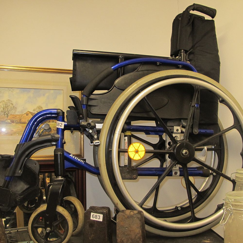 Lot 682: folding wheelchair