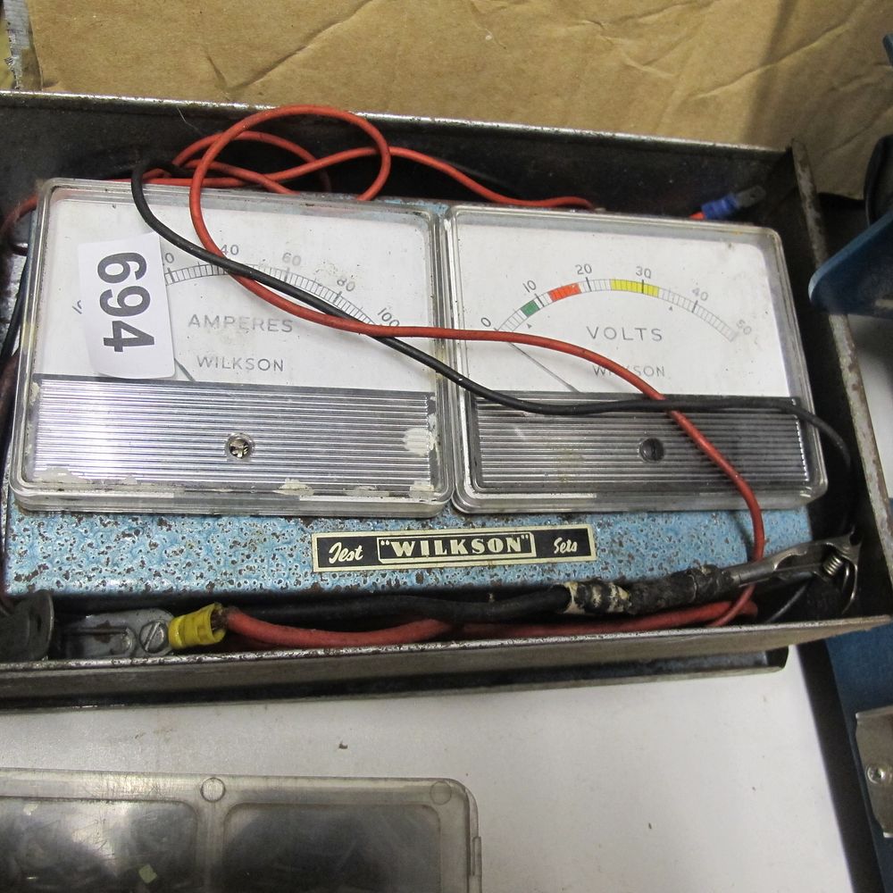 Lot 694: volt and amp meter 