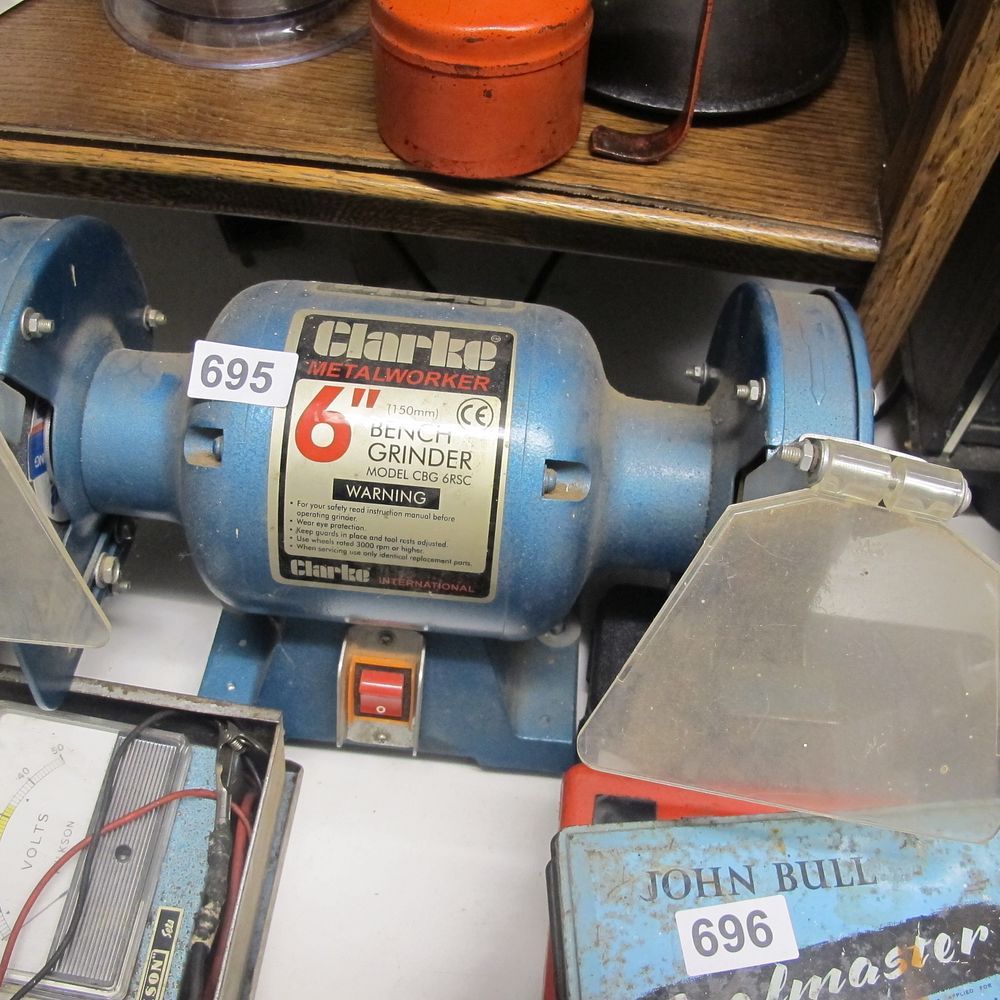 Lot 695: Clarke bench grinder
