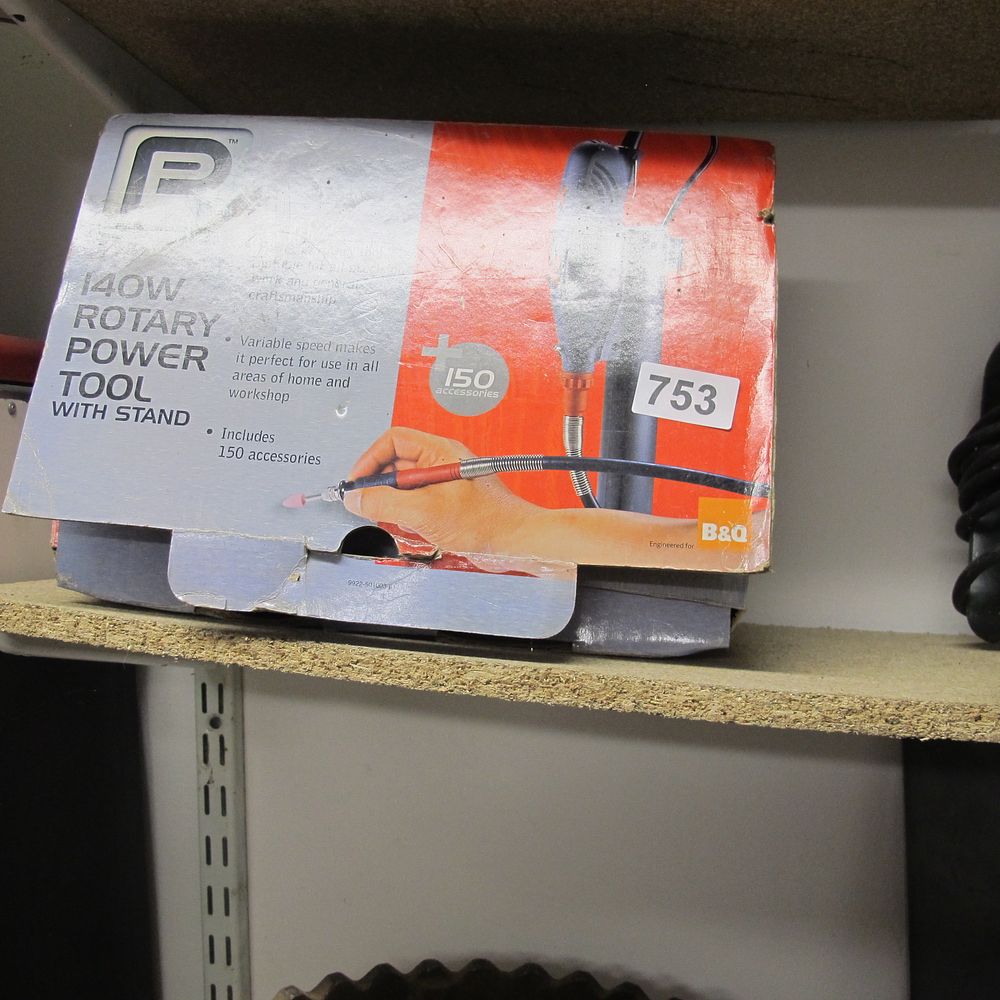 Lot 753: Dremmel style rotary power precision tool kit