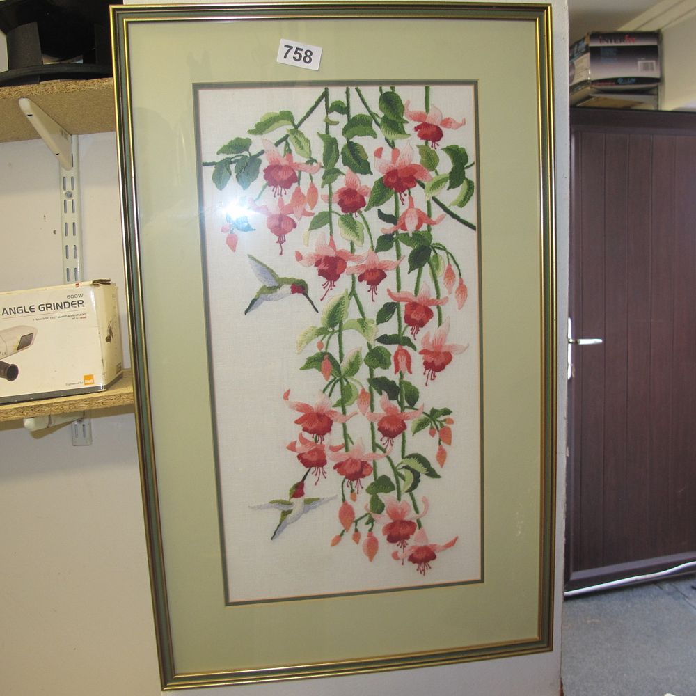 Lot 758: framed tapestry