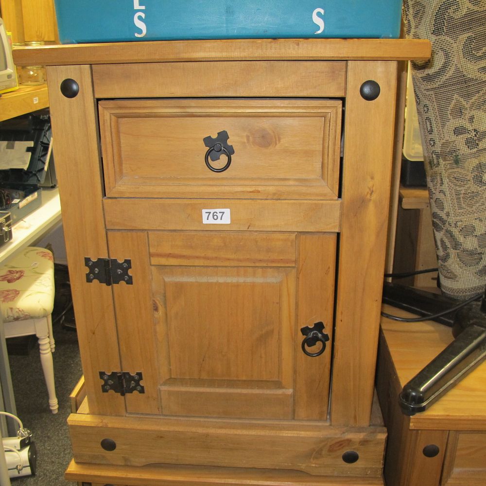 Lot 767: corona bed side cabinet