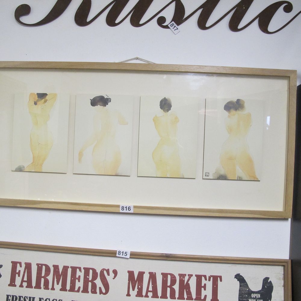 Lot 816: cheeky picture of nude ladies