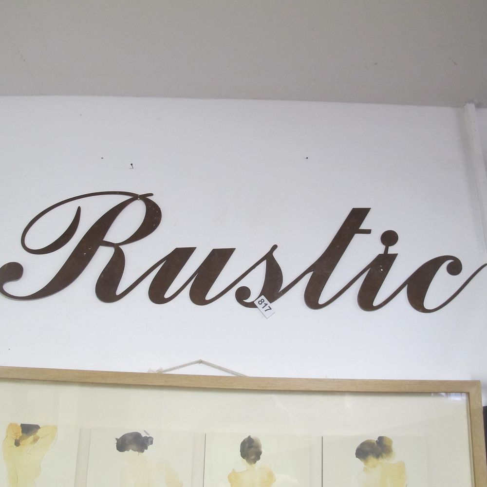 Lot 817: wall plaque words Rustic