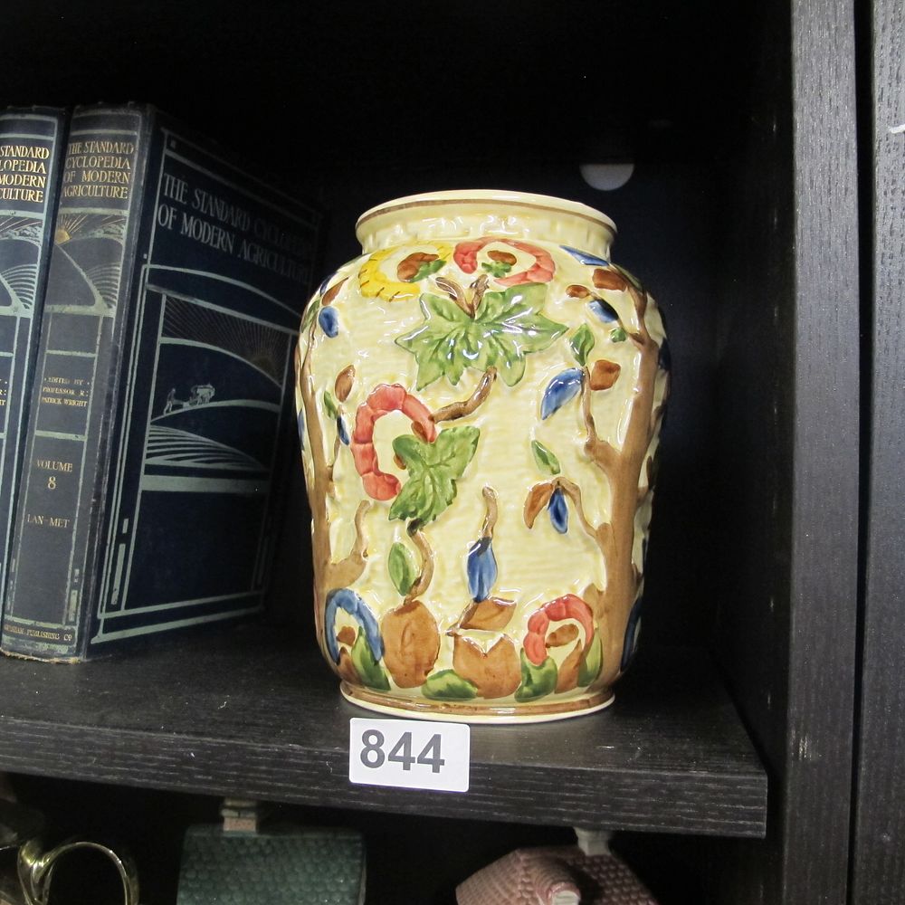Lot 844: vintage Indian Tree design vase by H.J Wood...