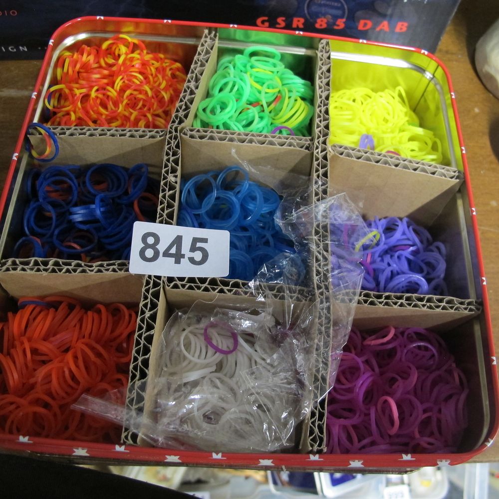 Lot 845: large box of braid bands