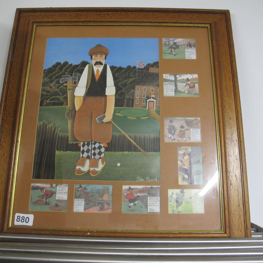 Lot 880: novelty picture of golfer