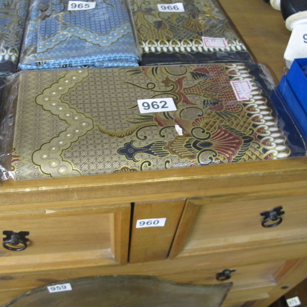 Lot 962: silk oriental scarves / material