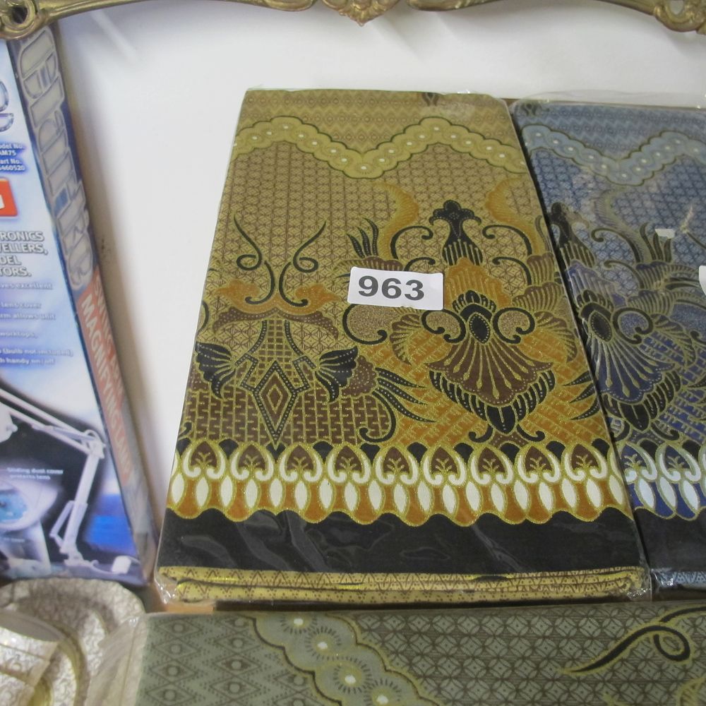 Lot 963: silk oriental scarves / material