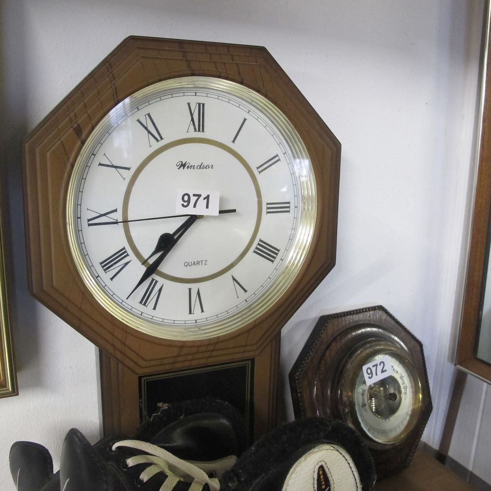 Lot 971: wall hanging clock