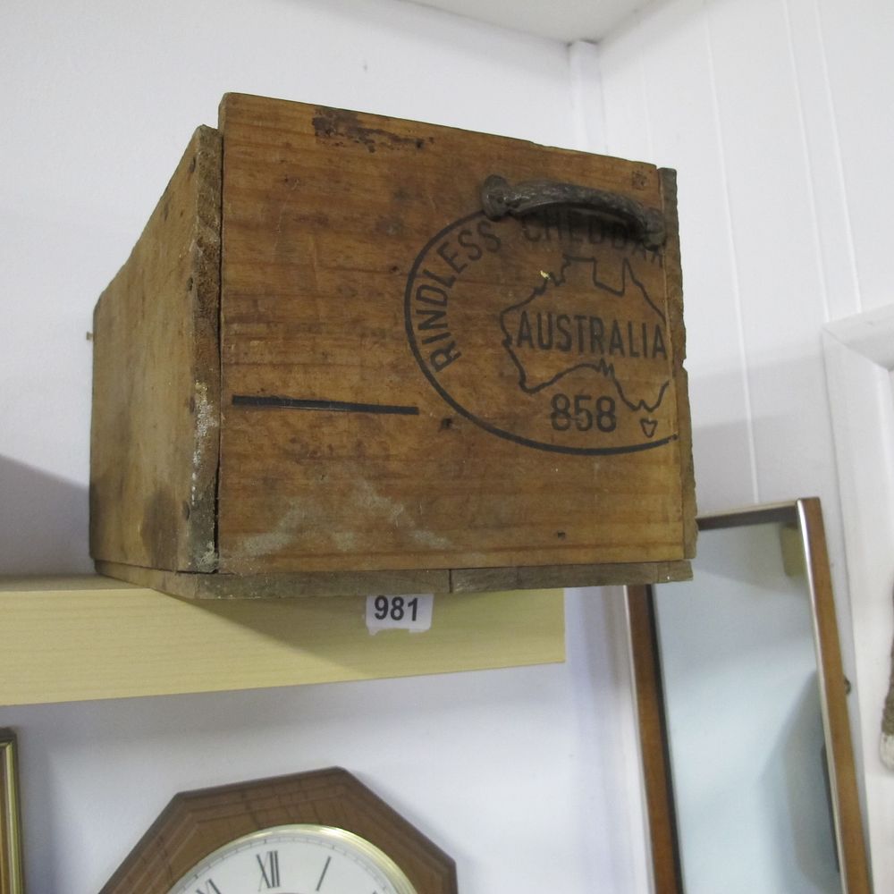 Lot 981: vintage wooden box