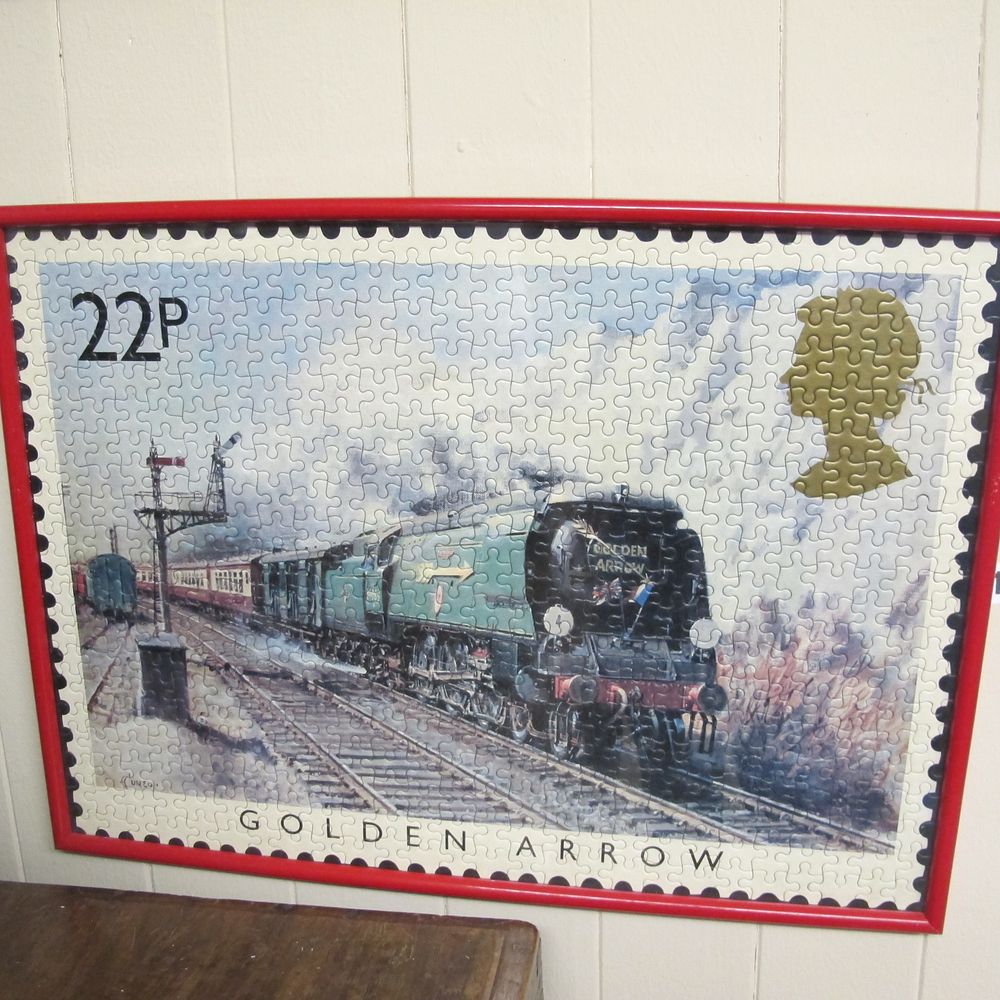 Lot 172: Framed jigsaw of a stamp