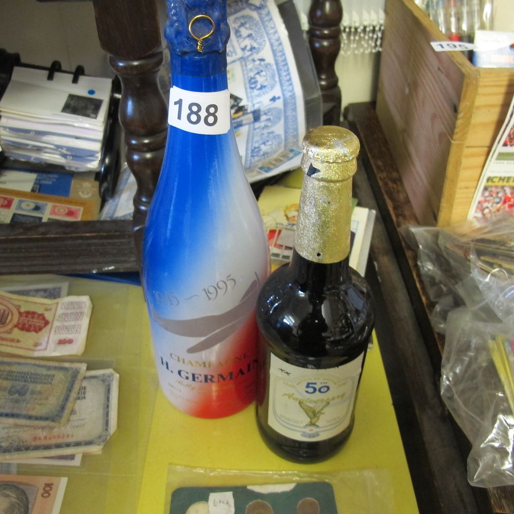 Lot 188: 2 bottles of alcohol relating to the RAF...