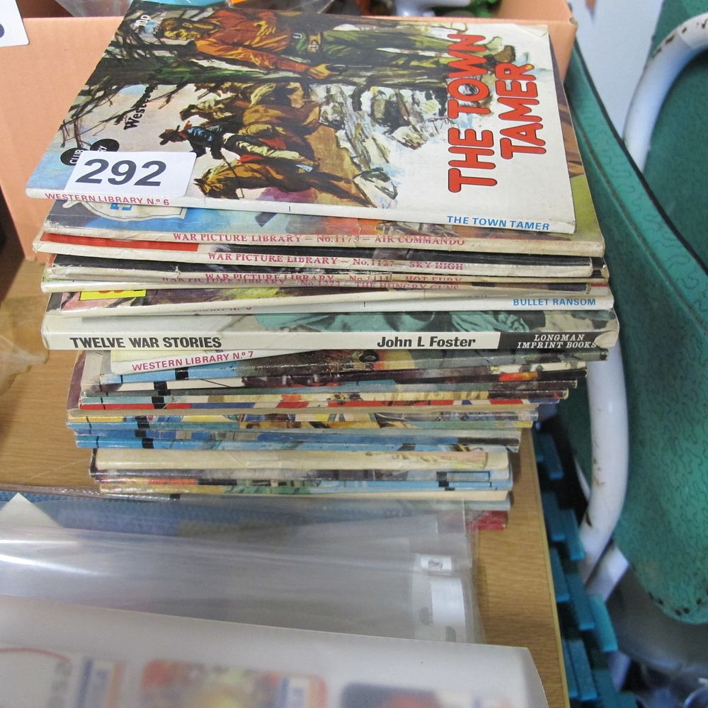 Lot 292: vintage western and war graphic novels