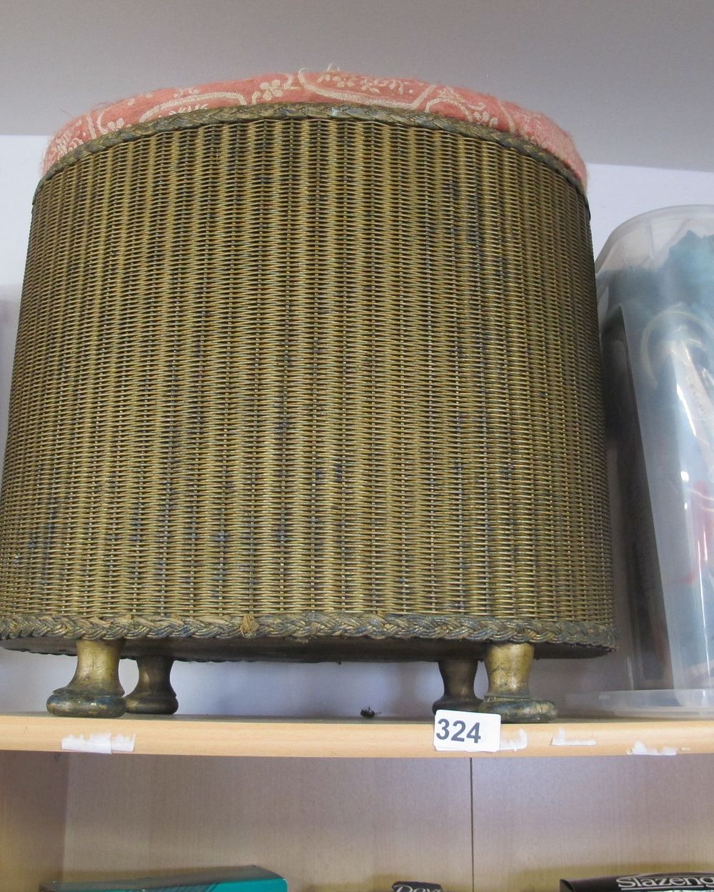Lot 324: lloyd loom laundry basket